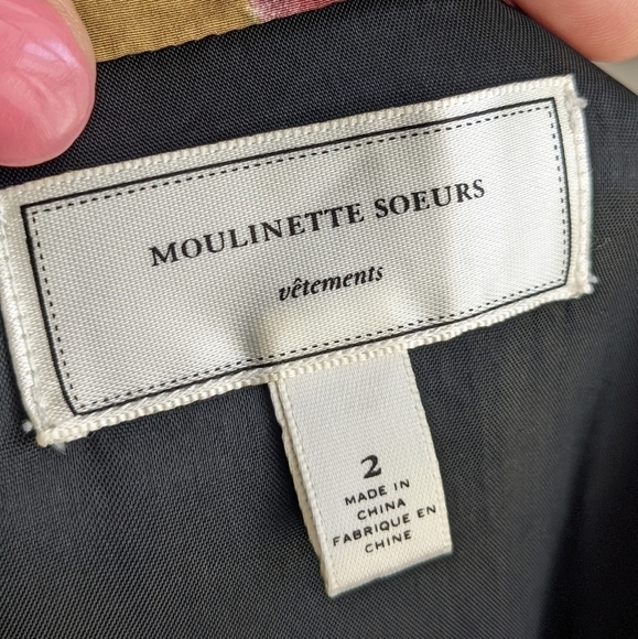 𝅺ANTHROPOLOGIE Moulinette Soeurs Silk Blend Cap Sleeve Dress 2 - Picture 3 of 13